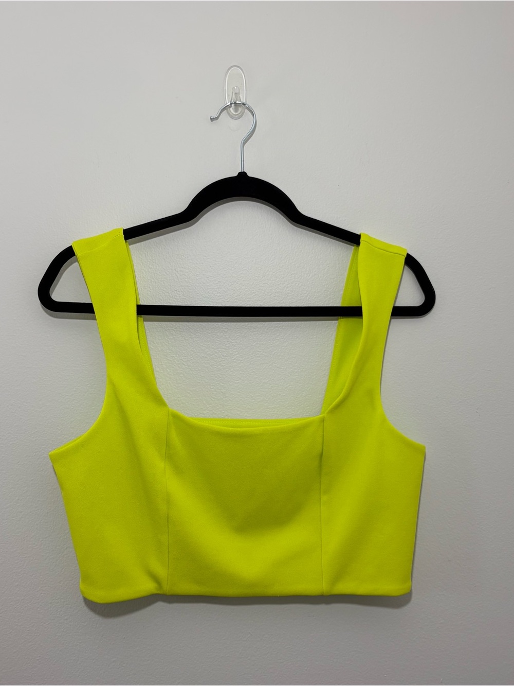 Show Me Your Mumu “Ansley” neon yellow cropped tank top (large)